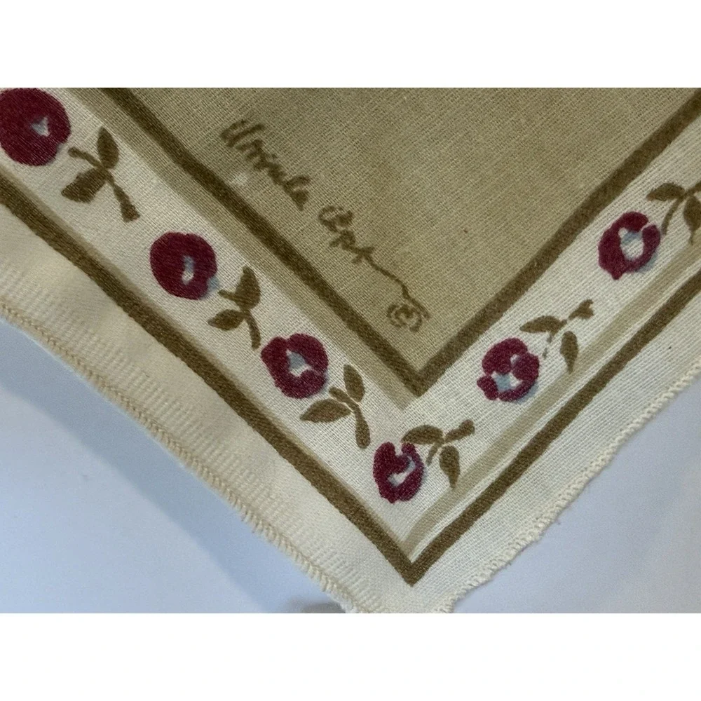 Vintage Fallani Cohn 6 Napkins Multicolor Floral Cottage Farm Artist Signed 17